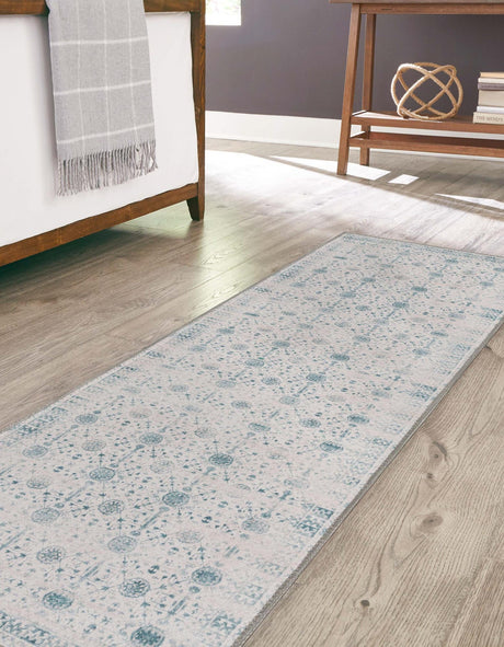 Washable Ivory 2' 6 x 12' Timeless Runner Area Rug Easy to Clean Stain Resistant & Durable Traditional Classic Vintage Design Carpet for Sale at Rug Engine