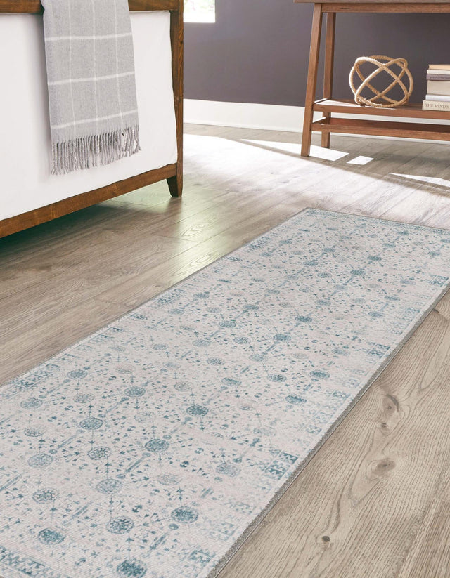 Washable Ivory 2' 6 x 12' Timeless Runner Area Rug Easy to Clean Stain Resistant & Durable Traditional Classic Vintage Design Carpet for Sale at Rug Engine