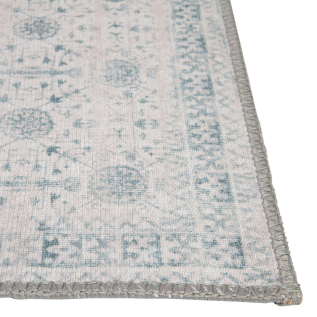 Washable Ivory 2' x 6' Timeless Runner Area Rug Easy to Clean Stain Resistant & Durable Traditional Classic Vintage Design Carpet for Sale at Rug Engine