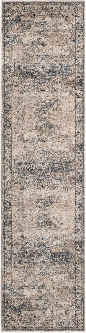Gray 2' 7 x 10' Portland Runner Area Rug 85% Polypropylene & 15% Polyester Vintage Distressed Traditional Carpet for Home Decor for Sale at Rug Engine
