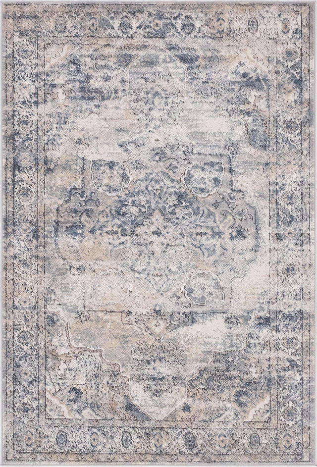 Gray 3' 1 x 5' 3 Portland Rectangle Area Rug 85% Polypropylene & 15% Polyester Vintage Distressed Traditional Carpet for Home Decor for Sale at Rug Engine