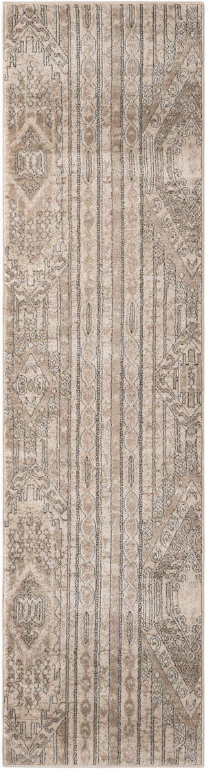 Ivory 2' 7 x 10' Portland Runner Area Rug 85% Polypropylene & 15% Polyester Vintage Distressed Traditional Carpet for Home Decor for Sale at Rug Engine