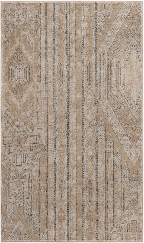 Ivory 3' 1 x 5' 3 Portland Rectangle Area Rug 85% Polypropylene & 15% Polyester Vintage Distressed Traditional Carpet for Home Decor for Sale at Rug Engine