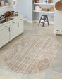 Ivory 5' 3 x 8' Portland Oval Area Rug 85% Polypropylene & 15% Polyester Vintage Distressed Traditional Carpet for Home Decor for Sale at Rug Engine