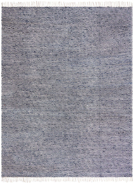 White Navy 12' x 16' Braided Jute Rectangle Rug