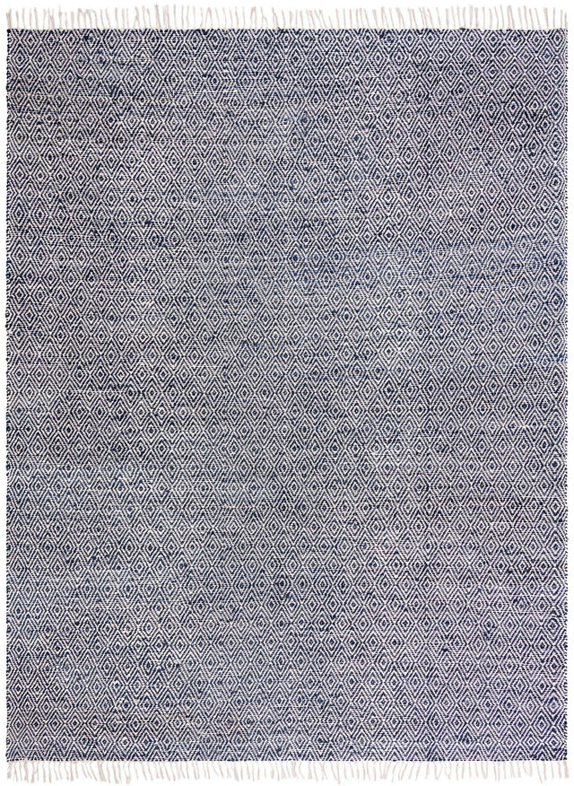 White Navy 12' x 16' Braided Jute Rectangle Rug