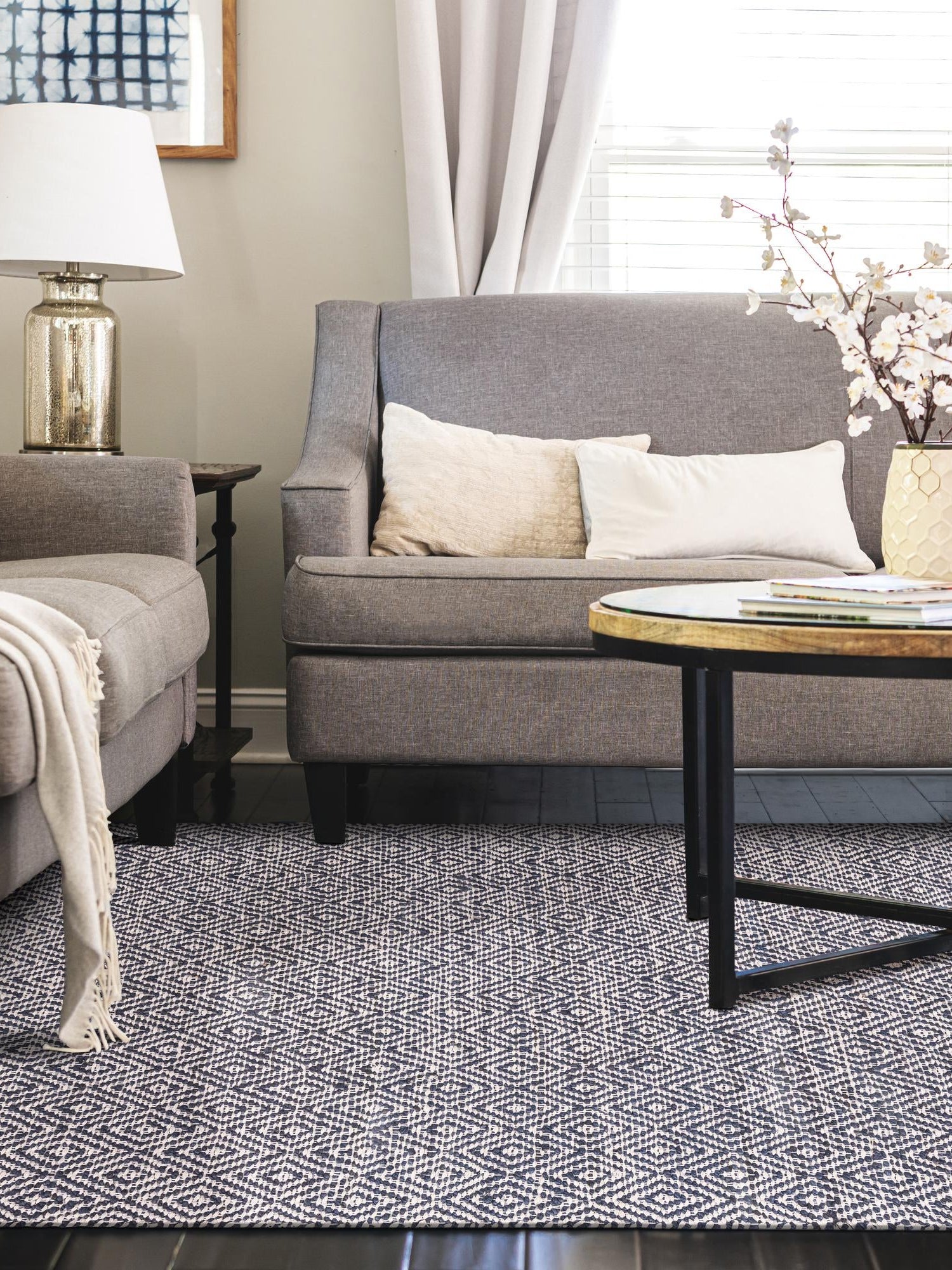 White Navy 9' x 12' Braided Jute Rectangle Area Rug 100% Jute Hand Braided Natural Eco-Friendly Boho Style Carpet for Living Rooms Dining Office Space Dorms for Sale at Rug Engine