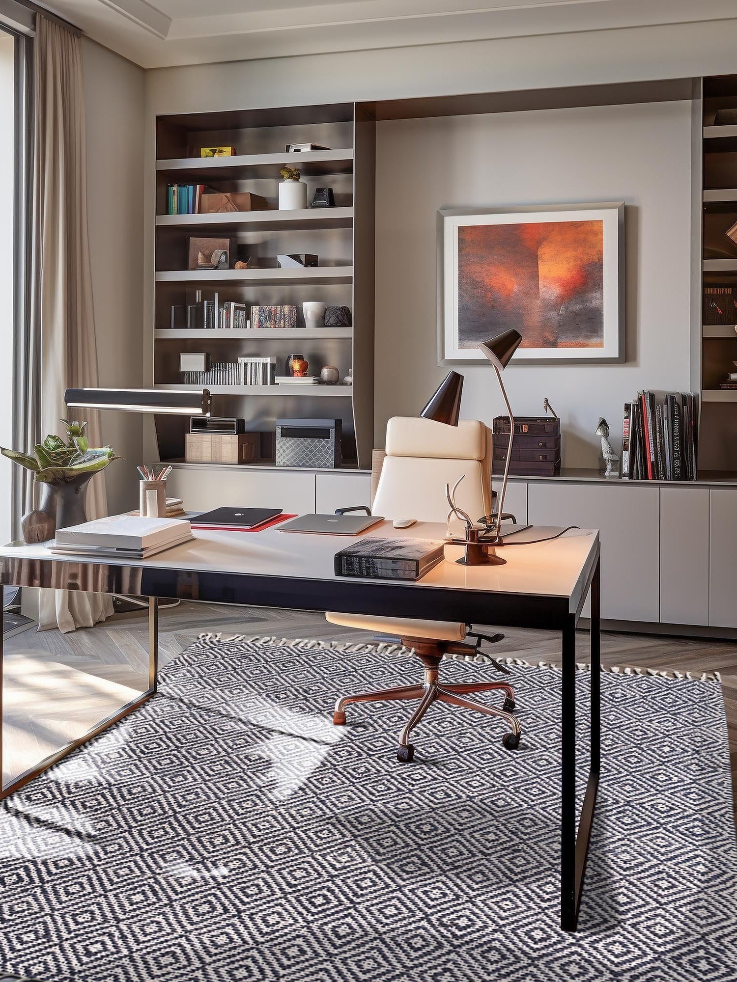 White Navy 9' x 12' Braided Jute Rectangle Area Rug 100% Jute Hand Braided Natural Eco-Friendly Boho Style Carpet for Living Rooms Dining Office Space Dorms for Sale at Rug Engine