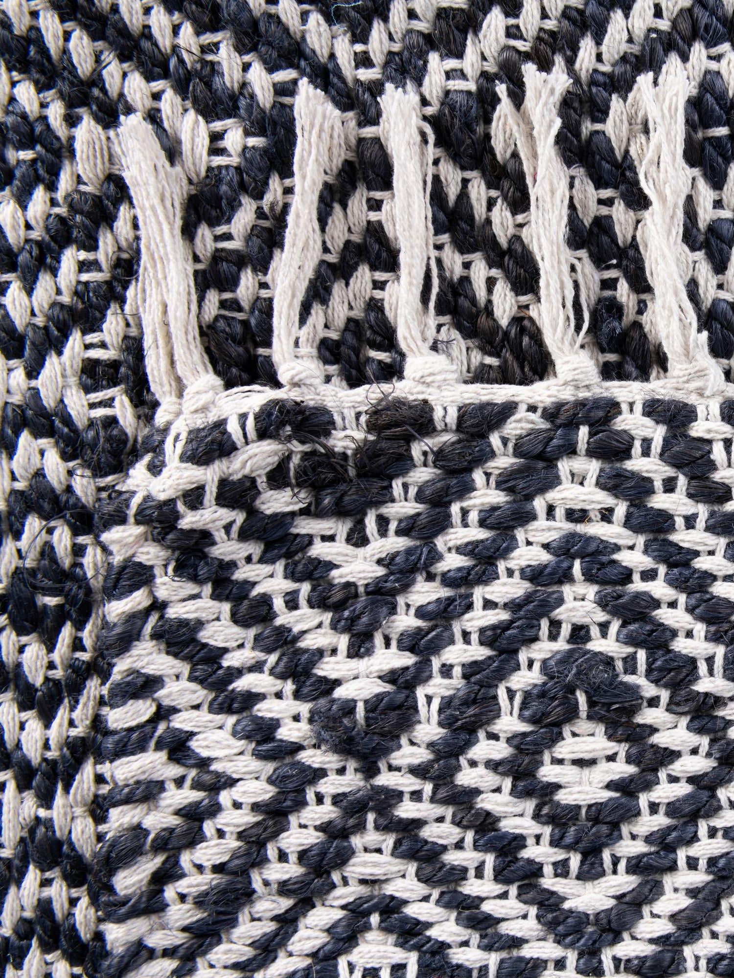 White Navy 2' 2 x 6' 1 Braided Jute Runner Area Rug 100% Jute Hand Braided Natural Eco-Friendly Boho Style Carpet for Living Rooms Dining Office Space Dorms for Sale at Rug Engine