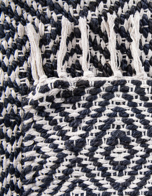 White Navy 2' 2 x 6' 1 Braided Jute Runner Rug