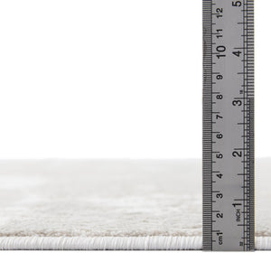 Ivory 2' x 3' 1 Finsbury Rectangle Area Rug 60% Polypropylene & 40% Polyester Contemporary Carpet for Living Rooms, Dining, Offices for Sale at Rug Engine