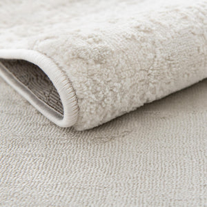 Ivory 6' 1 x 9' Finsbury Rectangle Area Rug 60% Polypropylene & 40% Polyester Contemporary Carpet for Living Rooms, Dining, Offices for Sale at Rug Engine
