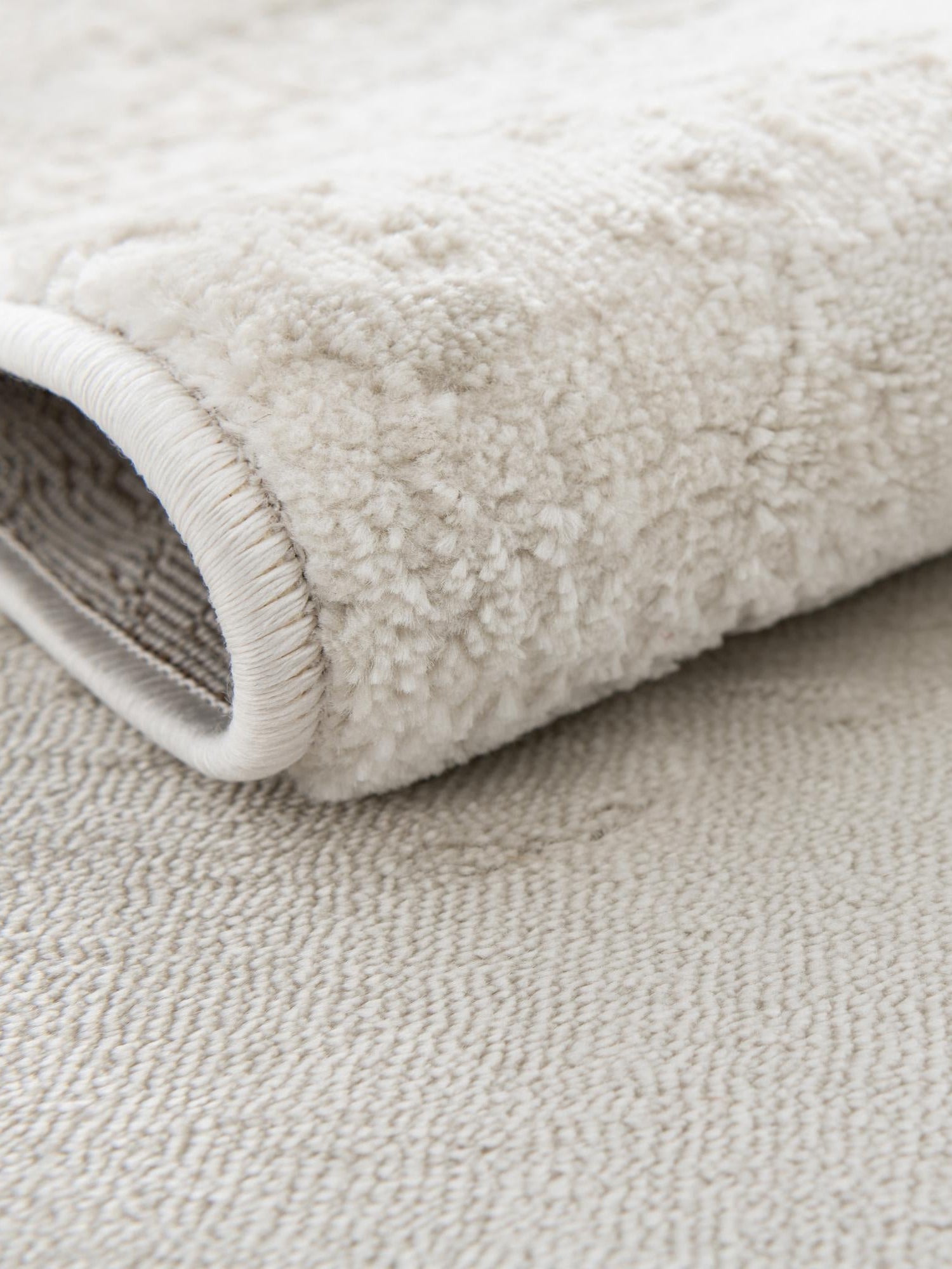 Ivory 5' 3 x 8' Finsbury Rectangle Area Rug 60% Polypropylene & 40% Polyester Contemporary Carpet for Living Rooms, Dining, Offices for Sale at Rug Engine