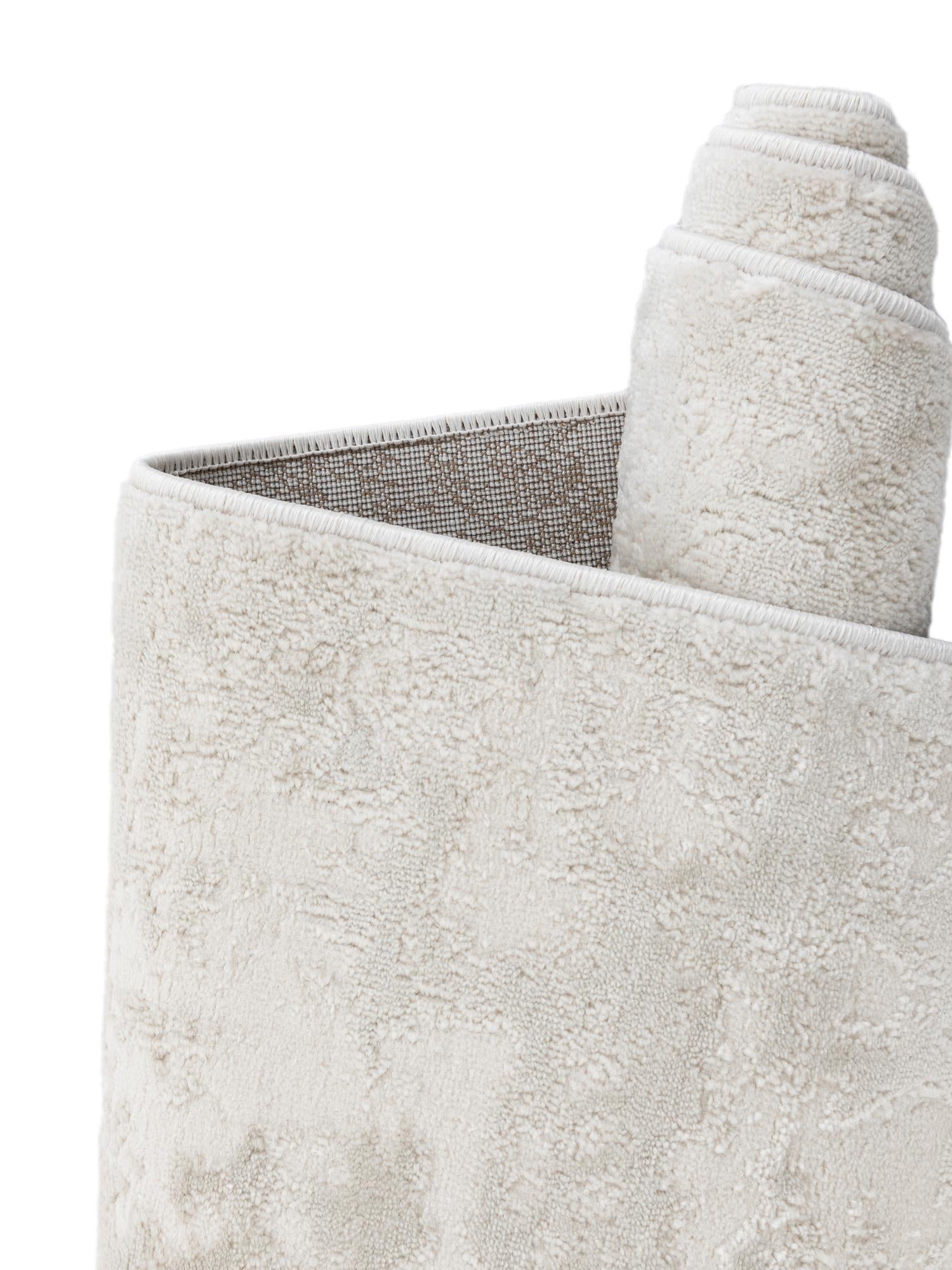 Ivory 5' 3 x 8' Finsbury Rectangle Area Rug 60% Polypropylene & 40% Polyester Contemporary Carpet for Living Rooms, Dining, Offices for Sale at Rug Engine