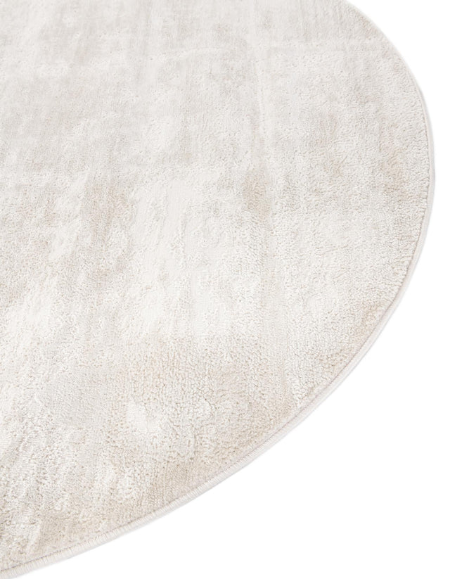 Ivory 7' 10 x 10' Finsbury Oval Area Rug 60% Polypropylene & 40% Polyester Contemporary Carpet for Living Rooms, Dining, Offices for Sale at Rug Engine