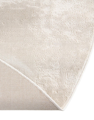 Ivory 5' 3 x 8' Finsbury Oval Area Rug 60% Polypropylene & 40% Polyester Contemporary Carpet for Living Rooms, Dining, Offices for Sale at Rug Engine