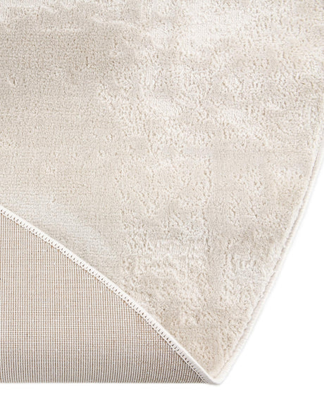 Ivory 5' 3 x 8' Finsbury Oval Area Rug 60% Polypropylene & 40% Polyester Contemporary Carpet for Living Rooms, Dining, Offices for Sale at Rug Engine