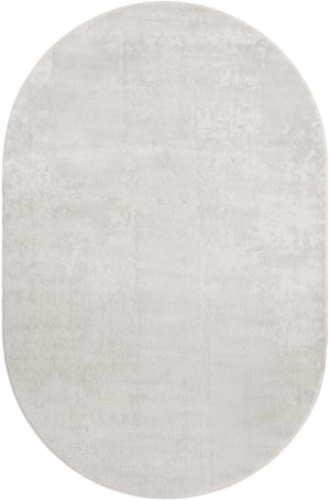 Ivory 5' 3 x 8' Finsbury Oval Area Rug 60% Polypropylene & 40% Polyester Contemporary Carpet for Living Rooms, Dining, Offices for Sale at Rug Engine