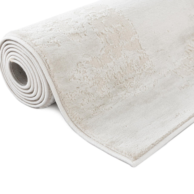 Ivory 2' x 8' Finsbury Runner Area Rug 60% Polypropylene & 40% Polyester Contemporary Carpet for Living Rooms, Dining, Offices for Sale at Rug Engine