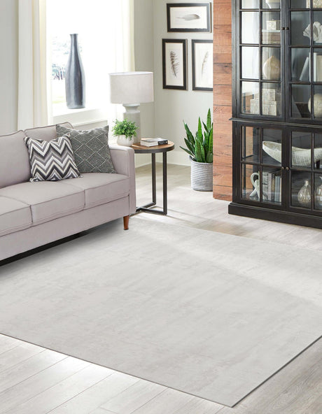 Ivory 7' 10 x 7' 10 Finsbury Square Area Rug 60% Polypropylene & 40% Polyester Contemporary Carpet for Living Rooms, Dining, Offices for Sale at Rug Engine