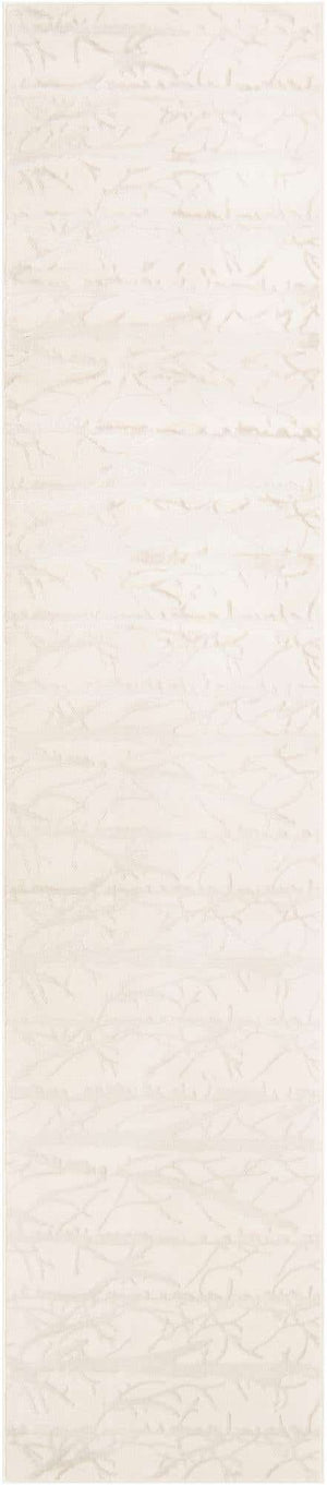 Ivory 2' 7 x 12' Finsbury Runner Area Rug 60% Polypropylene & 40% Polyester Contemporary Carpet for Living Rooms, Dining, Offices for Sale at Rug Engine