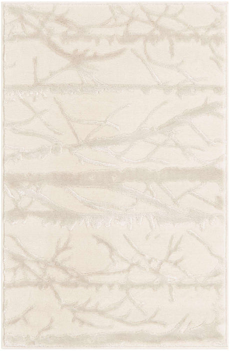 Ivory 2' x 3' 1 Finsbury Rectangle Area Rug 60% Polypropylene & 40% Polyester Contemporary Carpet for Living Rooms, Dining, Offices for Sale at Rug Engine