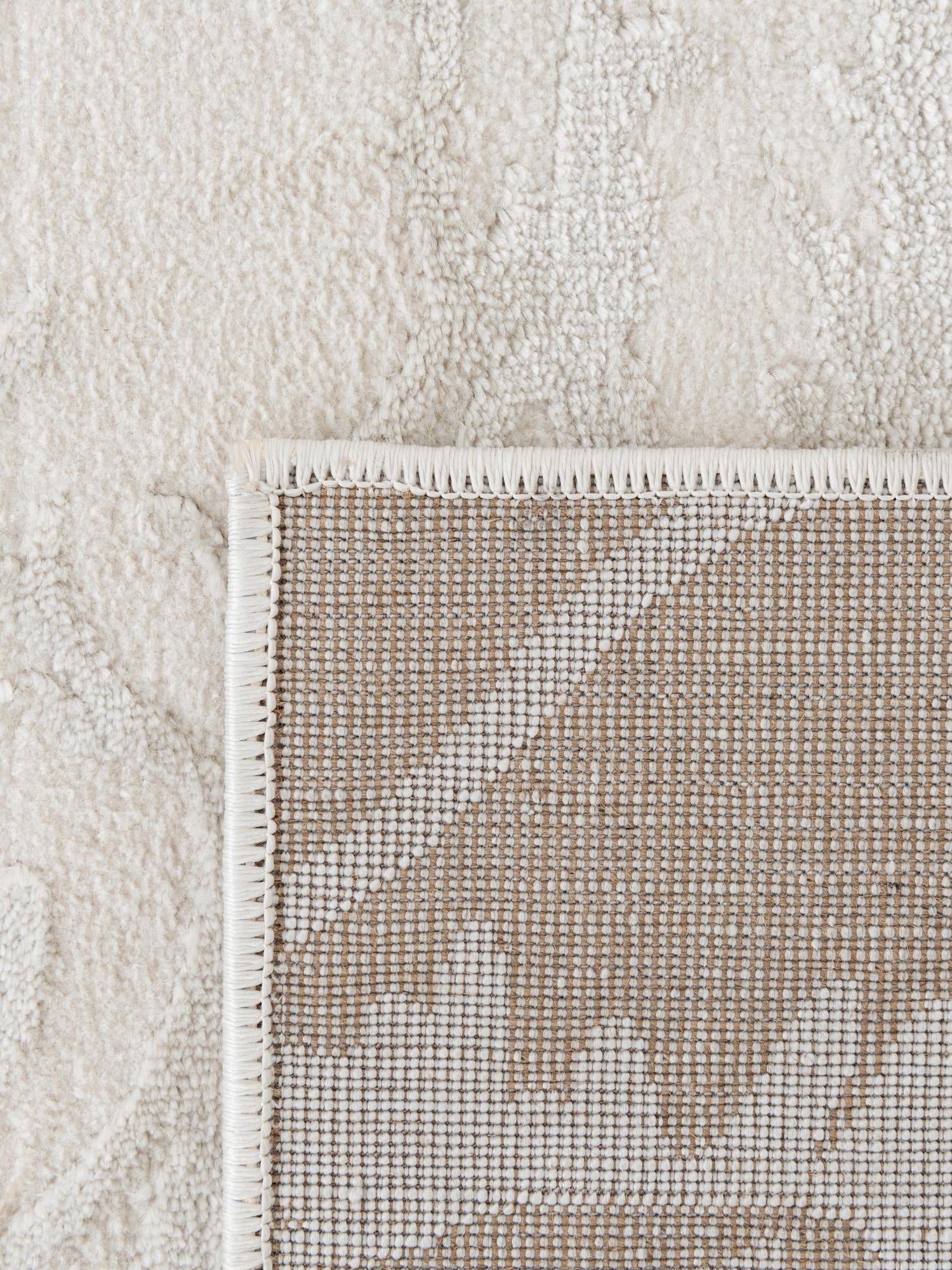 Ivory 9' x 12' Finsbury Rectangle Area Rug 60% Polypropylene & 40% Polyester Contemporary Carpet for Living Rooms, Dining, Offices for Sale at Rug Engine