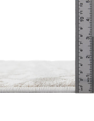 Ivory 5' 3 x 8' Finsbury Oval Area Rug 60% Polypropylene & 40% Polyester Contemporary Carpet for Living Rooms, Dining, Offices for Sale at Rug Engine