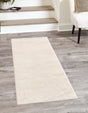 Ivory 2' 7 x 12' Finsbury Runner Area Rug 60% Polypropylene & 40% Polyester Contemporary Carpet for Living Rooms, Dining, Offices for Sale at Rug Engine