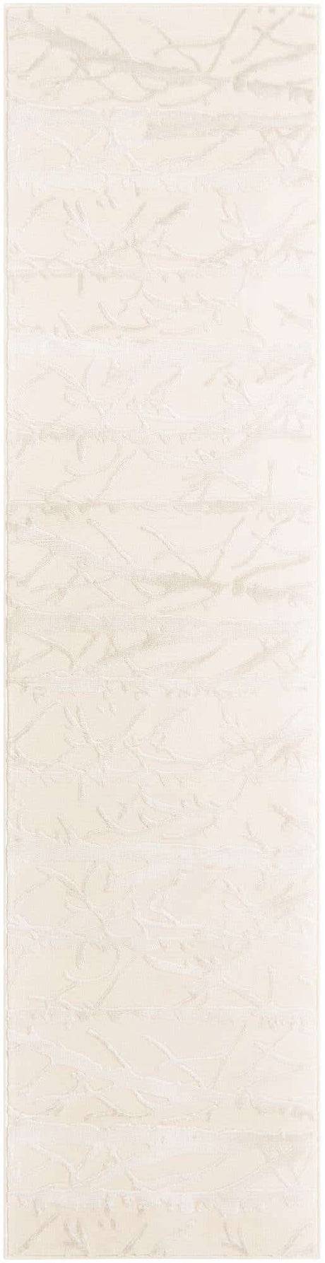 Ivory 2' x 8' Finsbury Runner Area Rug 60% Polypropylene & 40% Polyester Contemporary Carpet for Living Rooms, Dining, Offices for Sale at Rug Engine