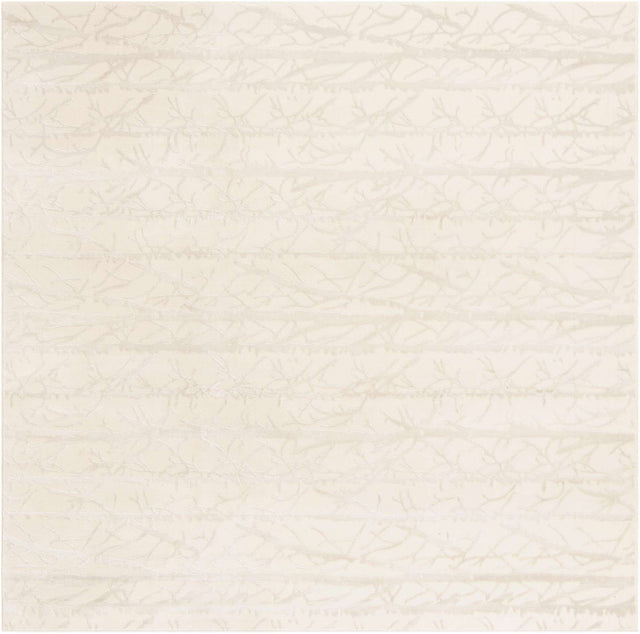 Ivory 7' 10 x 7' 10 Finsbury Square Area Rug 60% Polypropylene & 40% Polyester Contemporary Carpet for Living Rooms, Dining, Offices for Sale at Rug Engine