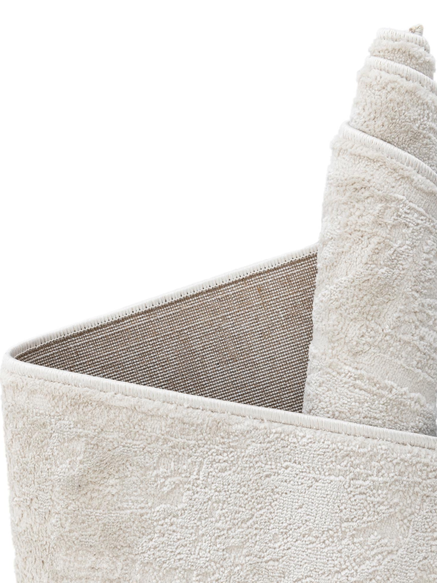 Ivory 4' 1 x 6' 1 Finsbury Rectangle Area Rug 60% Polypropylene & 40% Polyester Contemporary Carpet for Living Rooms, Dining, Offices for Sale at Rug Engine