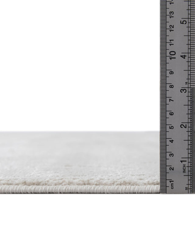 Ivory 5' 3 x 8' Finsbury Oval Area Rug 60% Polypropylene & 40% Polyester Contemporary Carpet for Living Rooms, Dining, Offices for Sale at Rug Engine
