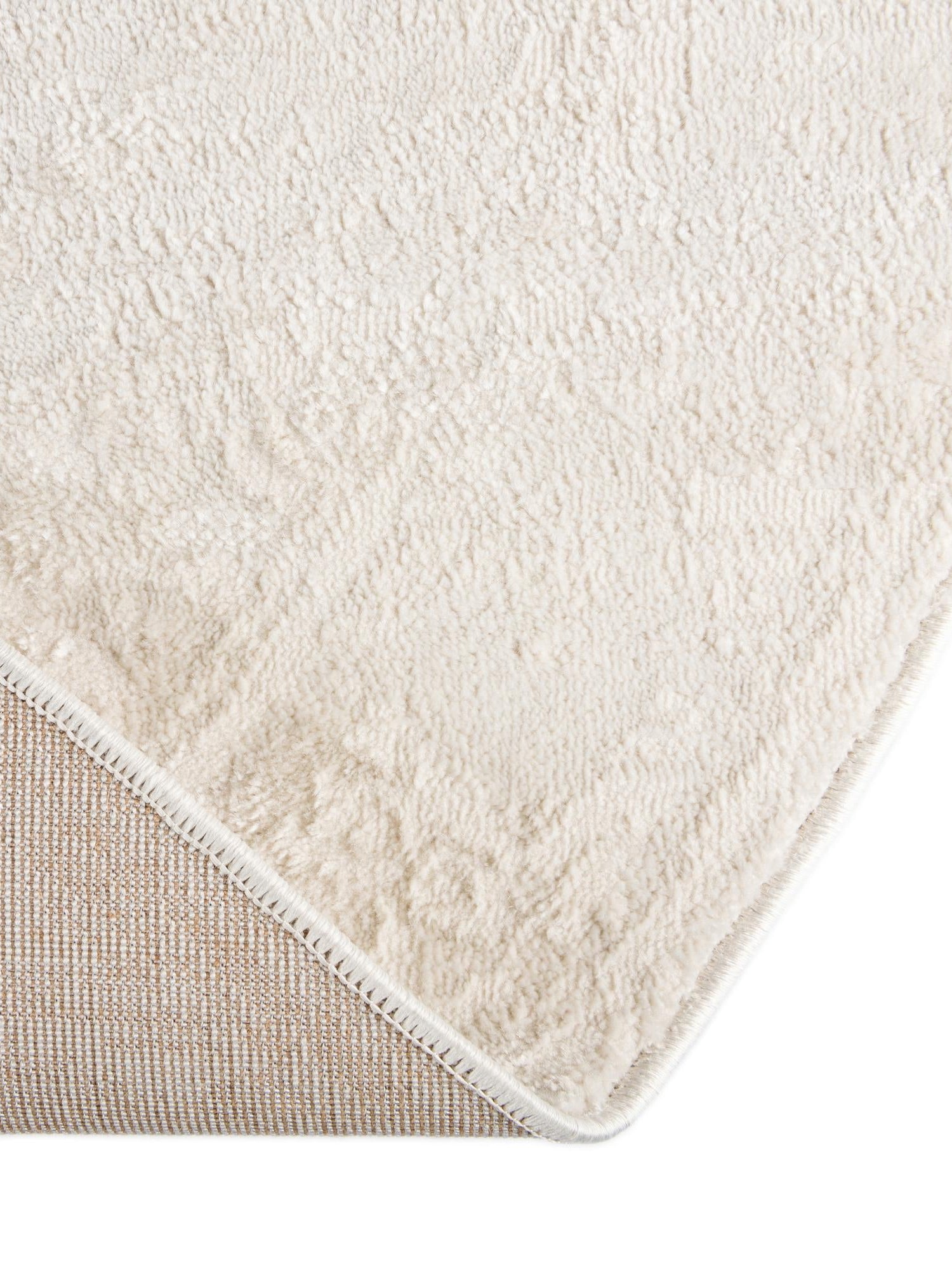 Ivory 5' 3 x 8' Finsbury Oval Area Rug 60% Polypropylene & 40% Polyester Contemporary Carpet for Living Rooms, Dining, Offices for Sale at Rug Engine