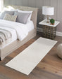 Ivory 2' x 8' Finsbury Runner Area Rug 60% Polypropylene & 40% Polyester Contemporary Carpet for Living Rooms, Dining, Offices for Sale at Rug Engine