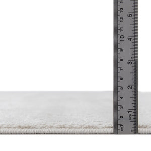 Ivory 2' x 6' 1 Finsbury Runner Area Rug 60% Polypropylene & 40% Polyester Contemporary Carpet for Living Rooms, Dining, Offices for Sale at Rug Engine
