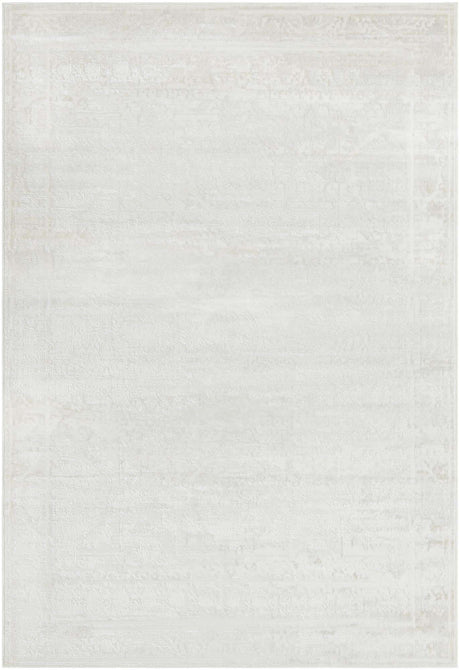 Ivory 6' 1 x 9' Finsbury Rectangle Area Rug 60% Polypropylene & 40% Polyester Contemporary Carpet for Living Rooms, Dining, Offices for Sale at Rug Engine