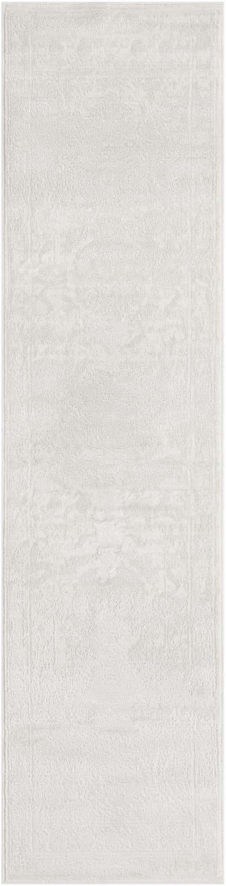 Ivory 2' x 8' Finsbury Runner Area Rug 60% Polypropylene & 40% Polyester Contemporary Carpet for Living Rooms, Dining, Offices for Sale at Rug Engine