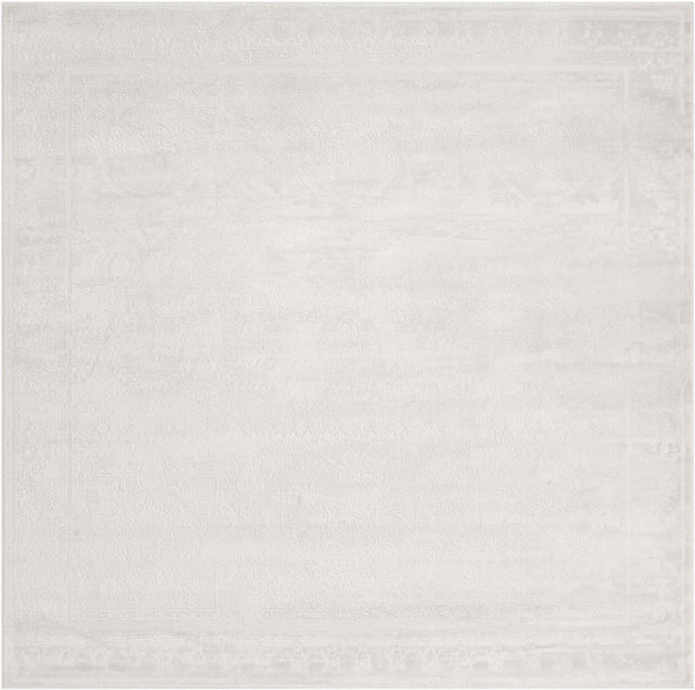 Ivory 7' 10 x 7' 10 Finsbury Square Area Rug 60% Polypropylene & 40% Polyester Contemporary Carpet for Living Rooms, Dining, Offices for Sale at Rug Engine