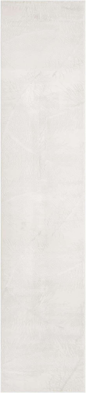 Ivory 2' 7 x 12' Finsbury Runner Area Rug 60% Polypropylene & 40% Polyester Contemporary Carpet for Living Rooms, Dining, Offices for Sale at Rug Engine