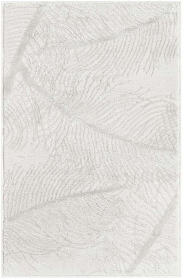 Ivory 2' x 3' 1 Finsbury Rectangle Area Rug 60% Polypropylene & 40% Polyester Contemporary Carpet for Living Rooms, Dining, Offices for Sale at Rug Engine