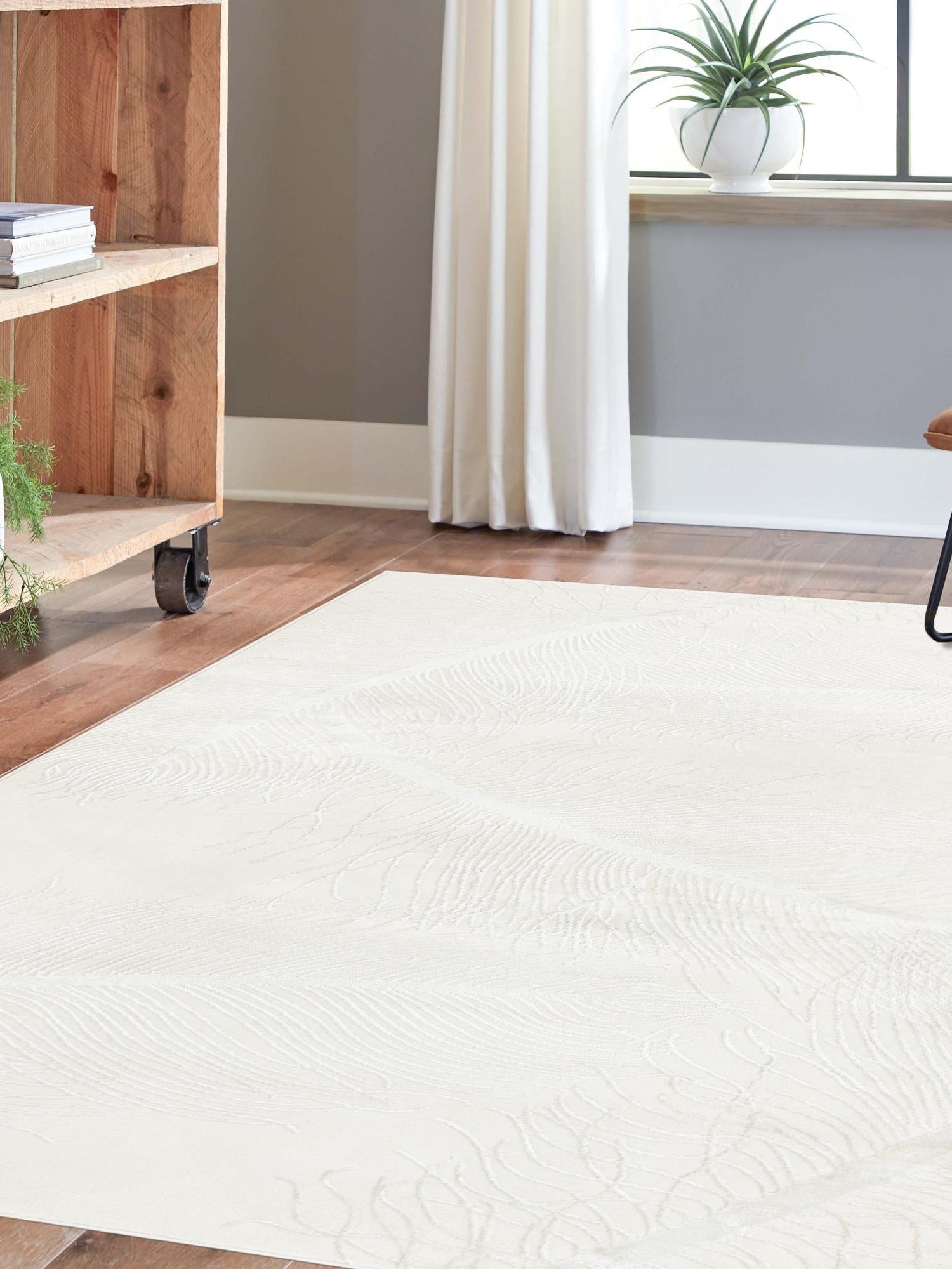 Ivory 7' 10 x 10' Finsbury Rectangle Area Rug 60% Polypropylene & 40% Polyester Contemporary Carpet for Living Rooms, Dining, Offices for Sale at Rug Engine