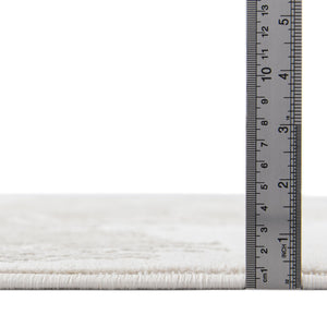 Ivory 9' x 12' Finsbury Rectangle Area Rug 60% Polypropylene & 40% Polyester Contemporary Carpet for Living Rooms, Dining, Offices for Sale at Rug Engine