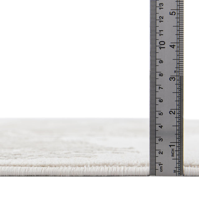 Ivory 9' x 12' Finsbury Rectangle Area Rug 60% Polypropylene & 40% Polyester Contemporary Carpet for Living Rooms, Dining, Offices for Sale at Rug Engine