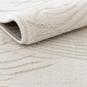 Ivory 4' 1 x 6' 1 Finsbury Rectangle Area Rug 60% Polypropylene & 40% Polyester Contemporary Carpet for Living Rooms, Dining, Offices for Sale at Rug Engine