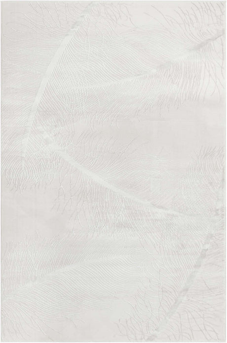 Ivory 5' 3 x 8' Finsbury Rectangle Area Rug 60% Polypropylene & 40% Polyester Contemporary Carpet for Living Rooms, Dining, Offices for Sale at Rug Engine