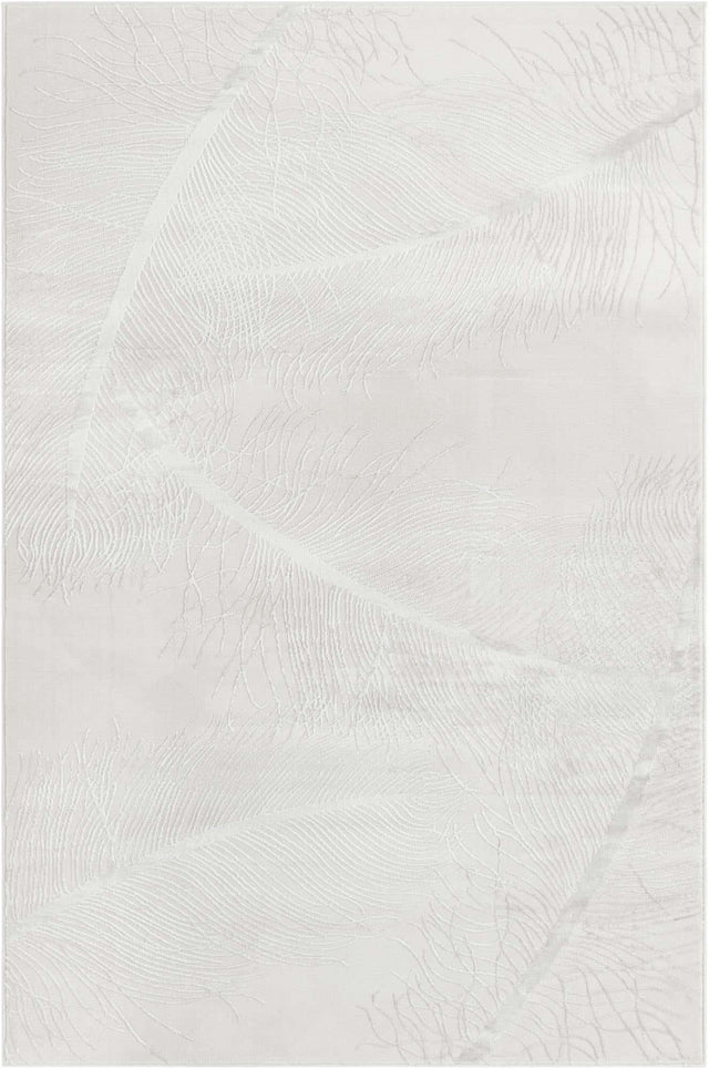 Ivory 5' 3 x 8' Finsbury Rectangle Area Rug 60% Polypropylene & 40% Polyester Contemporary Carpet for Living Rooms, Dining, Offices for Sale at Rug Engine