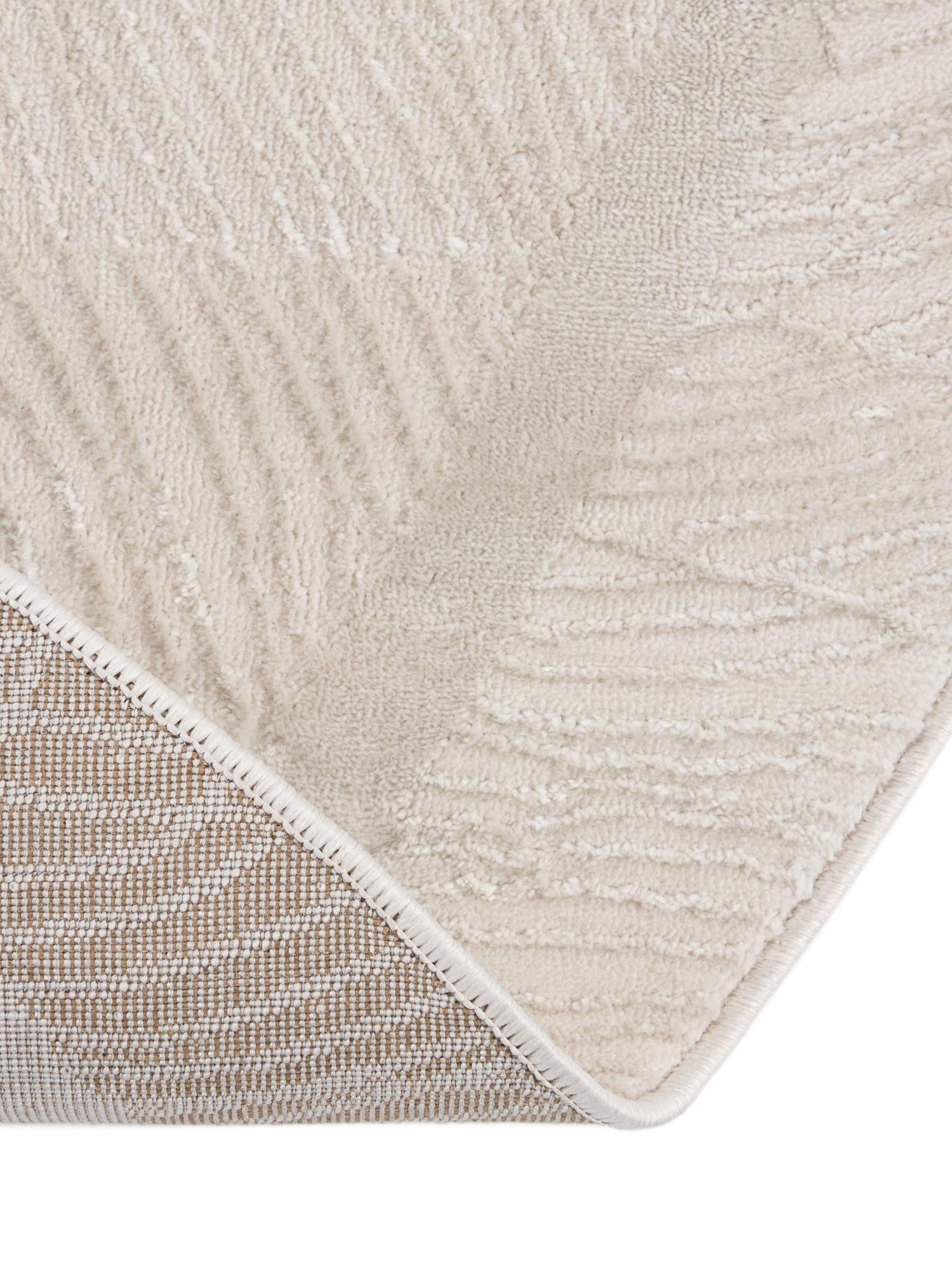 Ivory 7' 10 x 10' Finsbury Oval Area Rug 60% Polypropylene & 40% Polyester Contemporary Carpet for Living Rooms, Dining, Offices for Sale at Rug Engine
