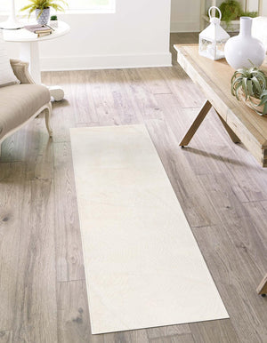 Ivory 2' 7 x 12' Finsbury Runner Area Rug 60% Polypropylene & 40% Polyester Contemporary Carpet for Living Rooms, Dining, Offices for Sale at Rug Engine