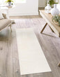 Ivory 2' 7 x 12' Finsbury Runner Area Rug 60% Polypropylene & 40% Polyester Contemporary Carpet for Living Rooms, Dining, Offices for Sale at Rug Engine